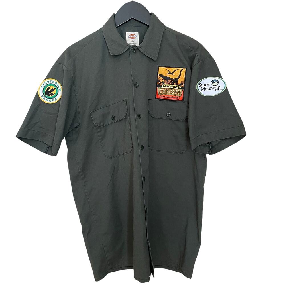 Dickies Stone Mountain Park Dinosaur Explore Ranger Shirt Mens M 2016 Staff